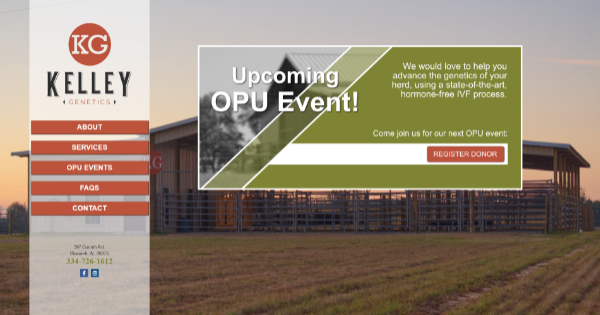 Kelley Genetics website design
