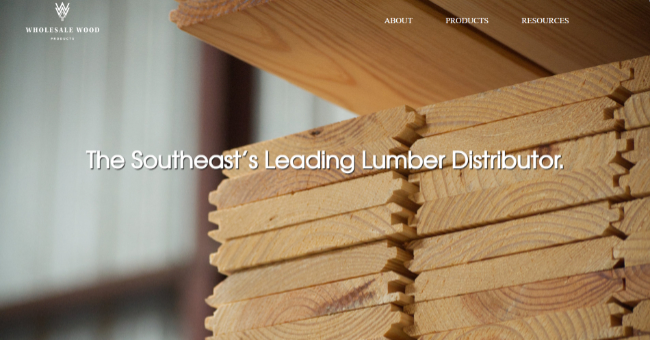 Wholesale Wood website design